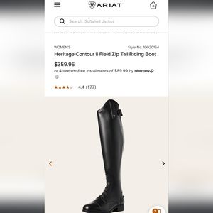 Ariat Heritage II Field Tall Riding Boot Zip 55001